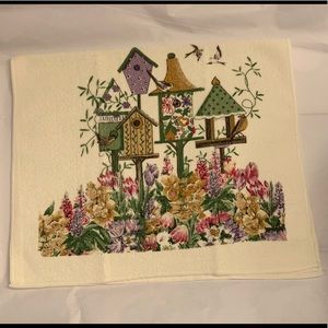 2 Colorful Towels NWOT Bird house Hand / Dish Towels